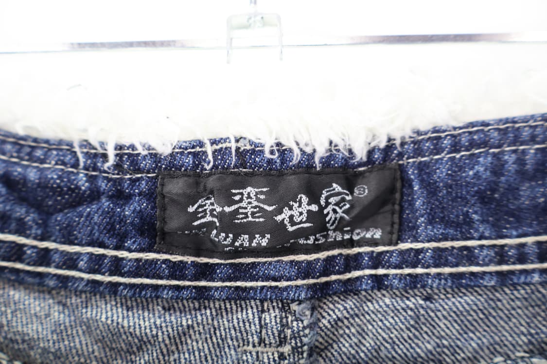 Vintage y2k denim fur shorts 상품이미지9