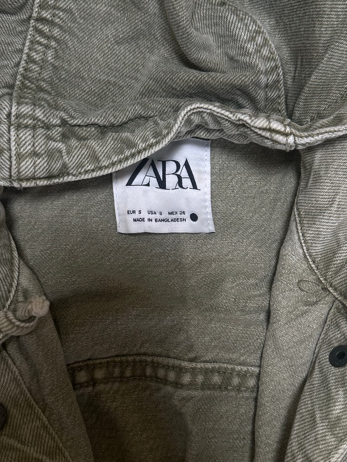 ZARA 후드 데님 크롭 자켓  상품이미지2