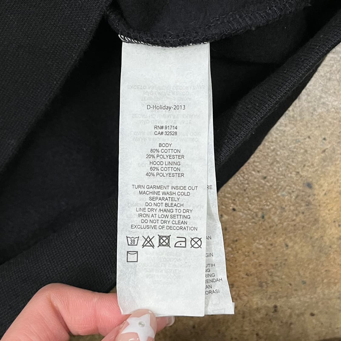 [정품/XL] A|X 아르마니 익스체인지 블랙 후드집업 스톤 장식 b17 상품이미지6