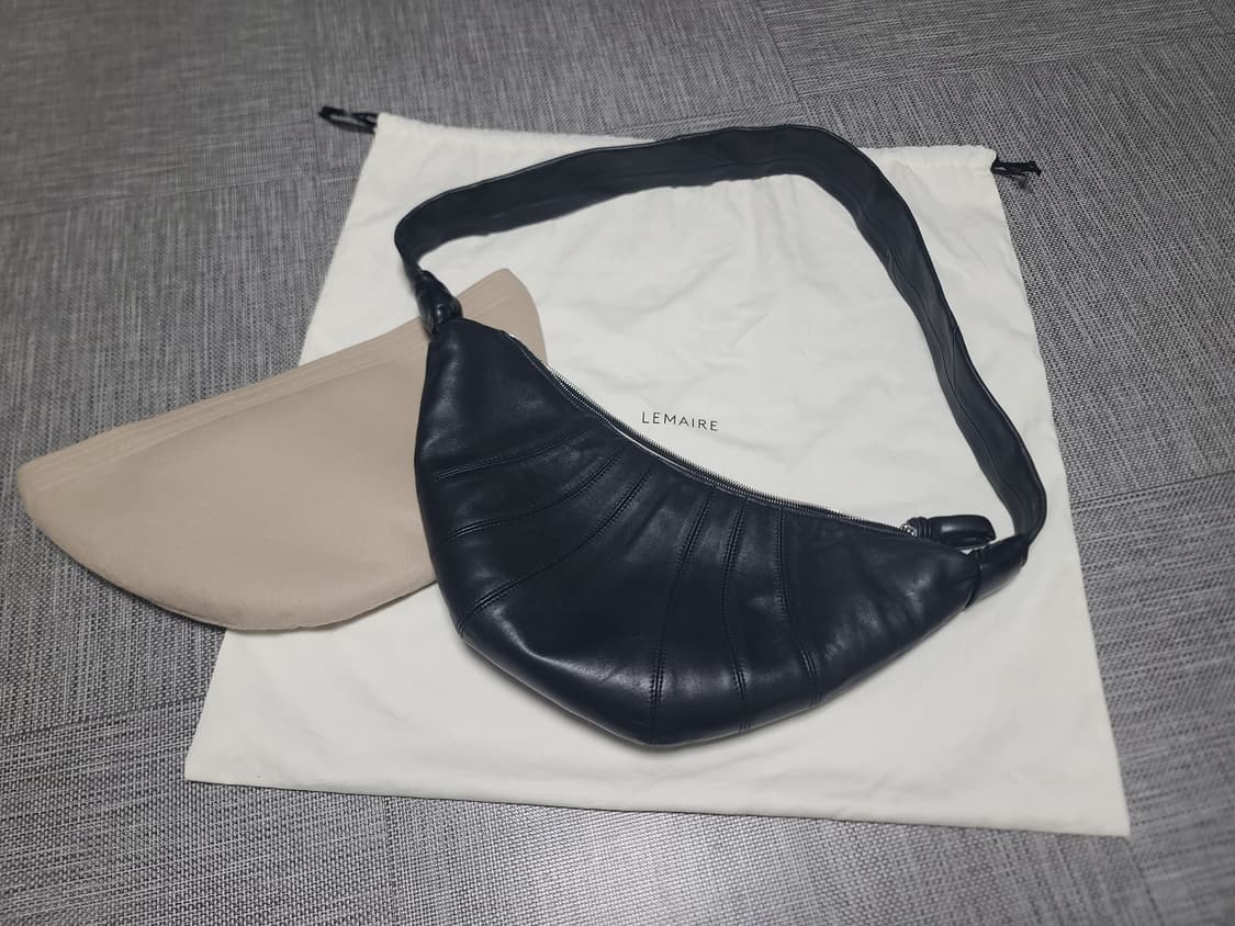 르메르 크루아상 나파레더 미듐 미디움 크루아상백 블랙 크로스백 숄더백 상품이미지1