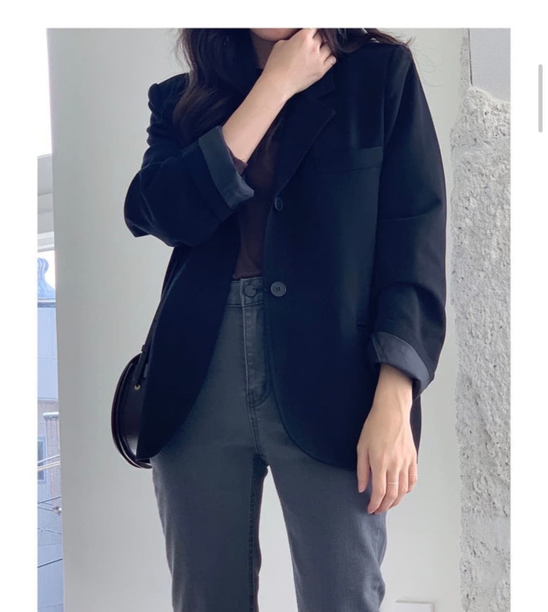 새상품 free) 드온도 블랙 블레이저자켓 상품이미지4