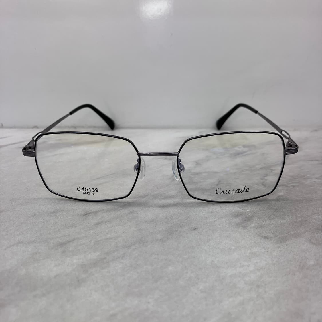 C92 크루세이드 Crusade 블랙 실버 스퀘어 메탈테 안경 45139 상품이미지6