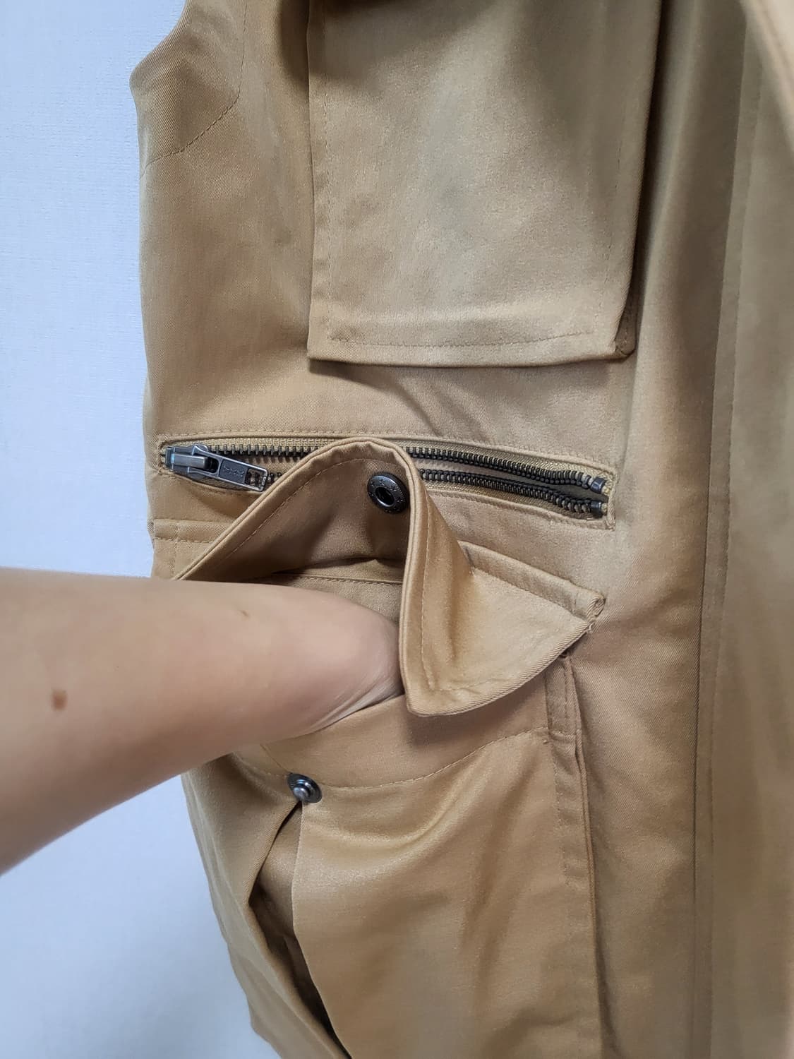 Open Edit 베이지 포켓 조끼 55-77 새제품 남녀공용   상품이미지7