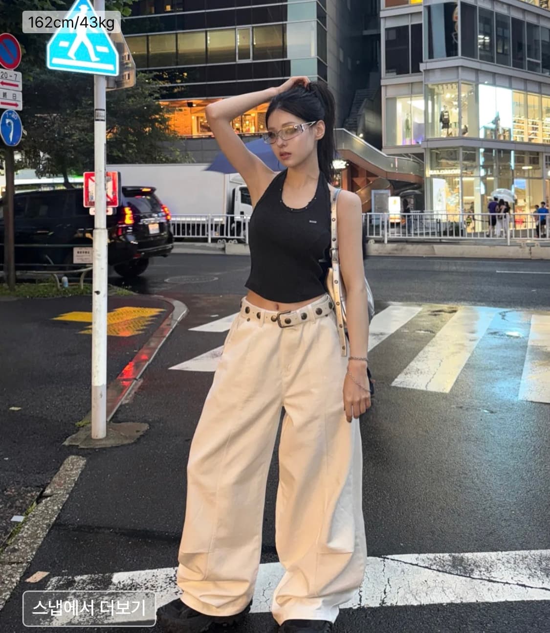 카키포인트 실버 숄더백 상품이미지2