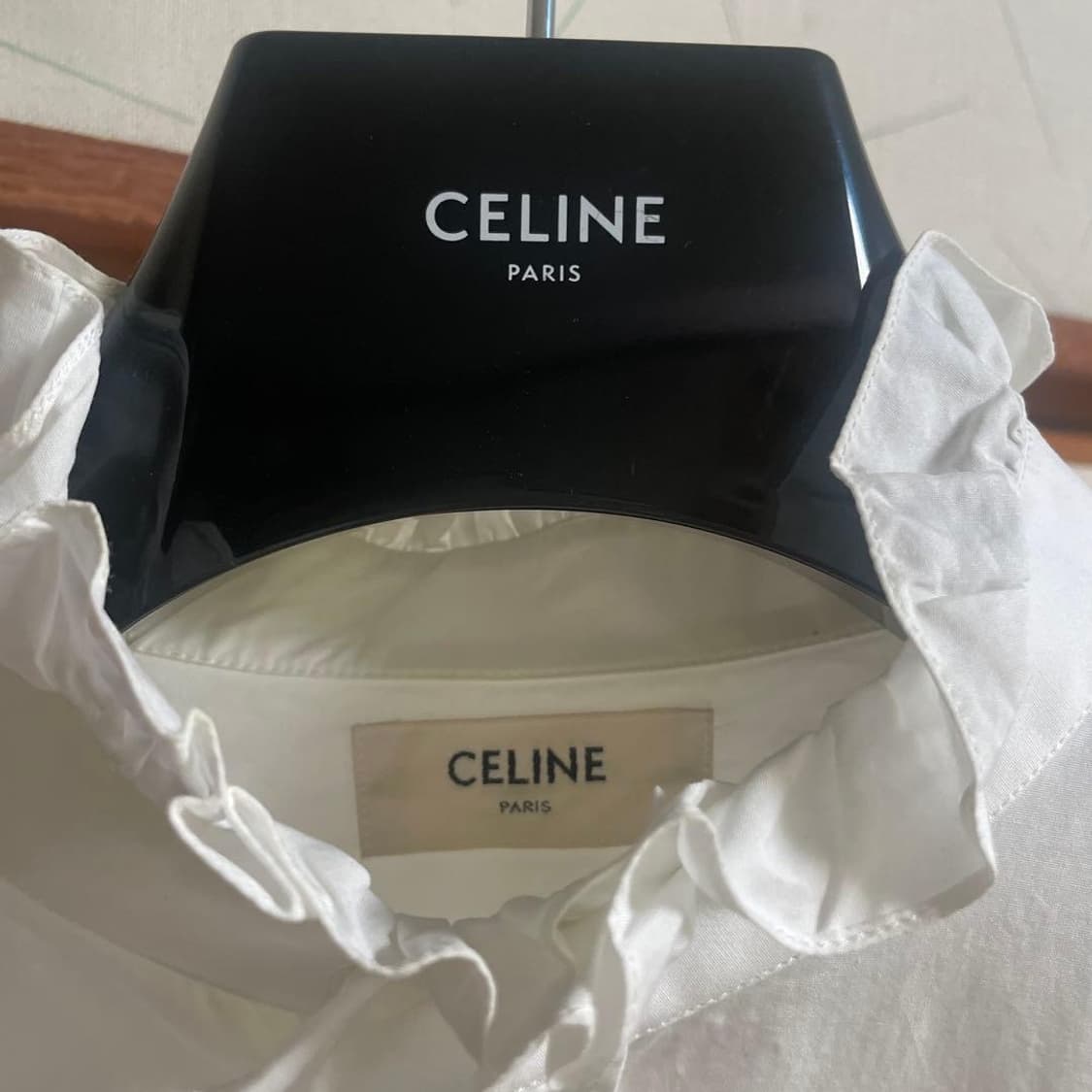 [NCT 착용] 셀린느 21AW 러플 포플린 셔츠 상품이미지10