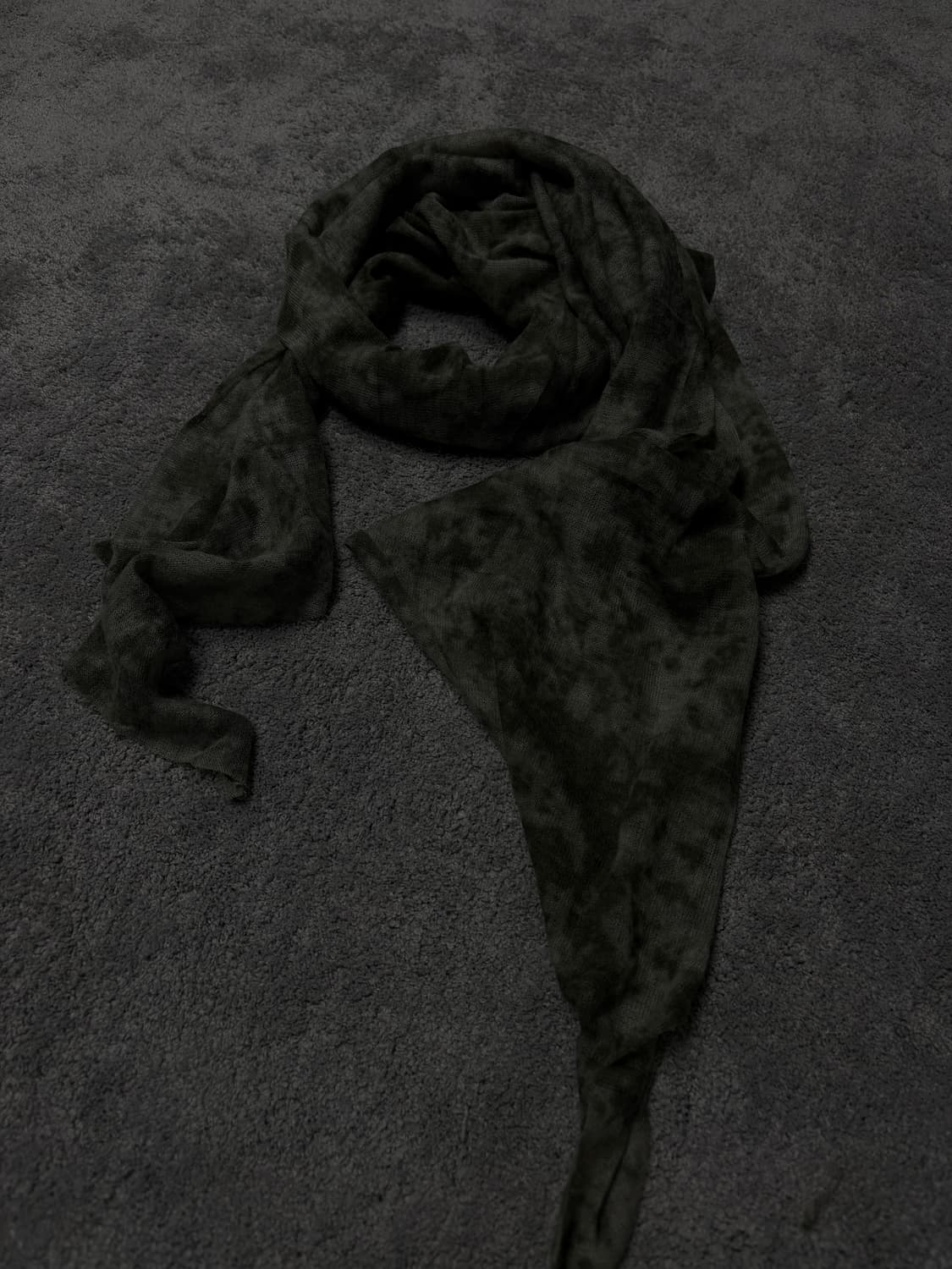 Vintage dark grey v-kei mood scarf 상품이미지1