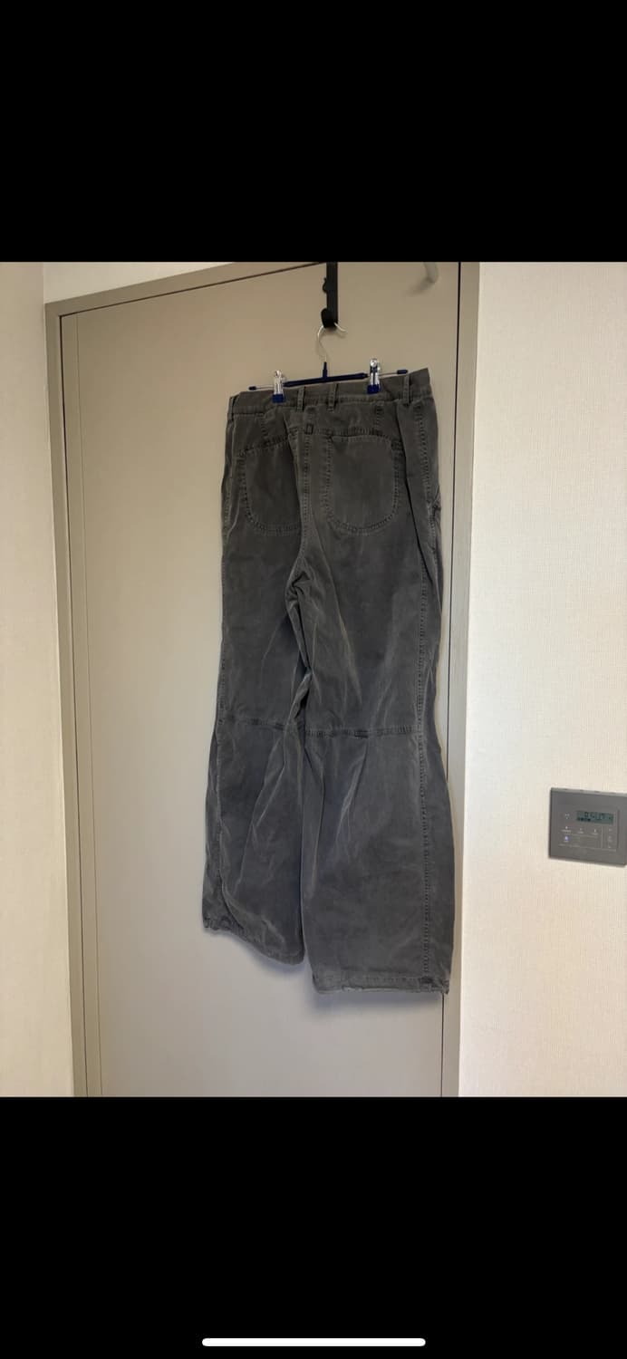 999휴머니티 플리츠팬츠 m(2) 워시드 차콜  상품이미지3