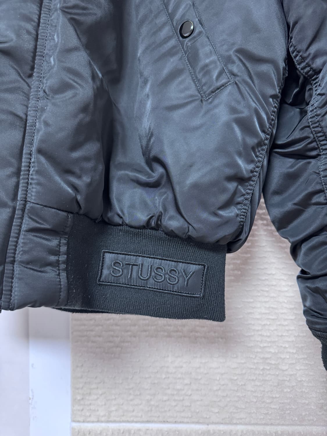 스투시 x 알파 인더스트리 N-2B 숏 웨이스트 파카 블랙 상품이미지10