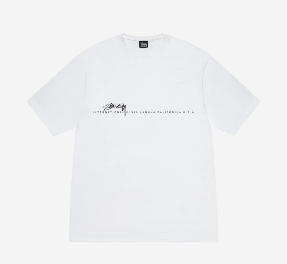 스투시 Stussy Smooth 80 T-Shirt White M 상품이미지1