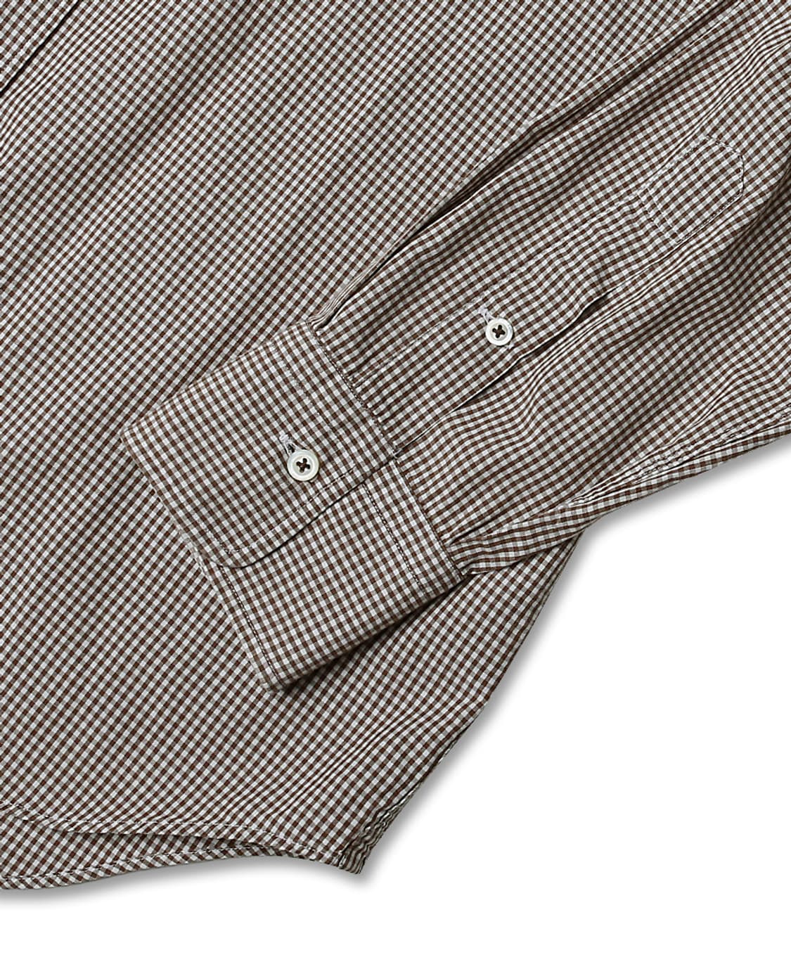 이세탄 맨즈 [Isetan Men's] 브라운 깅엄 체크 버튼다운 셔츠 상품이미지4