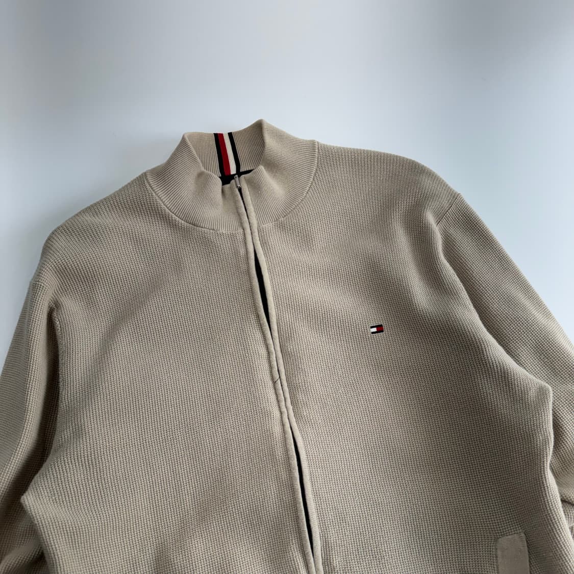 Tommy Hilfiger 타미힐피거 베이지 니트 리버시블 집업 상품이미지9