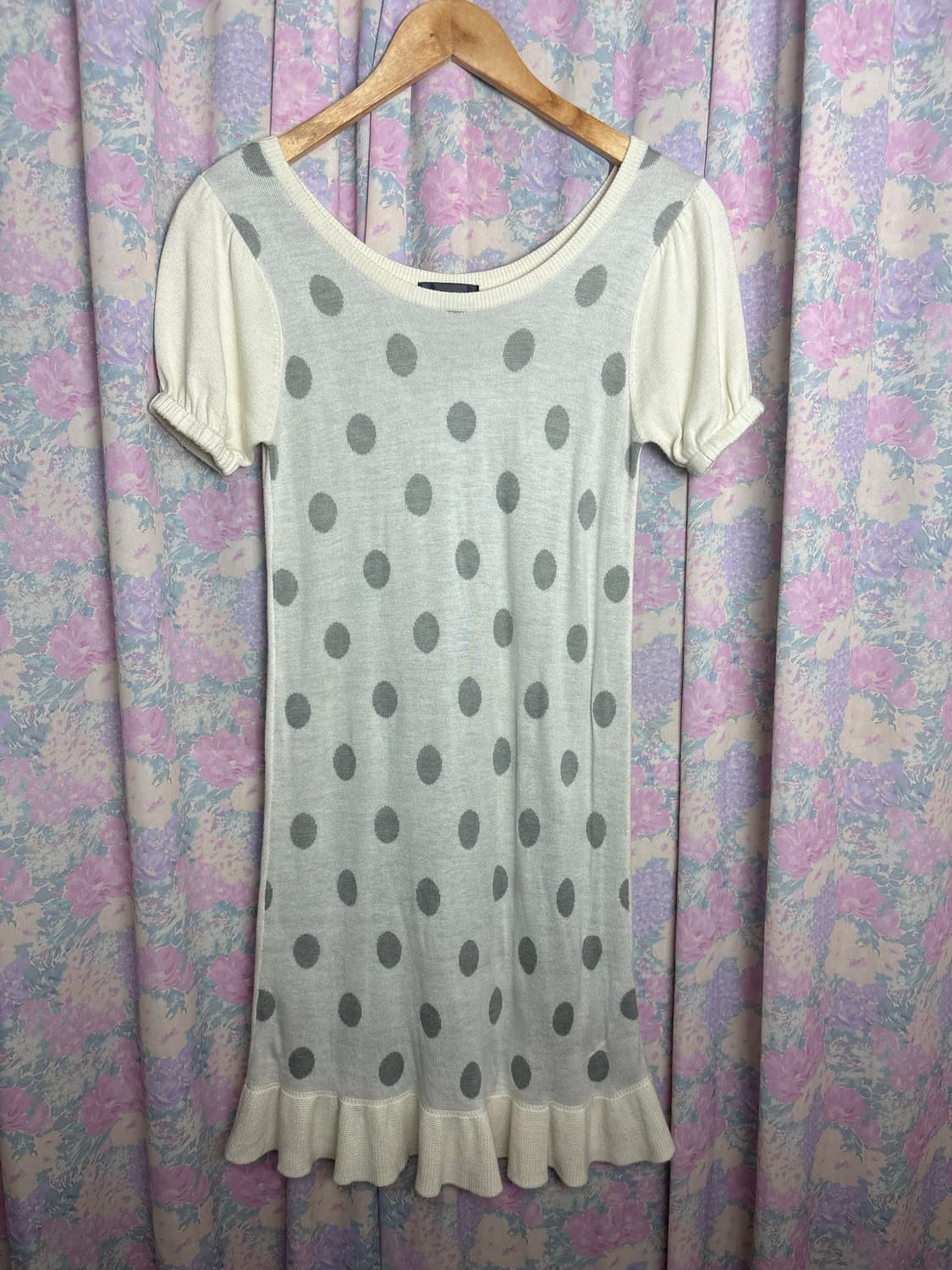 아이보리 도트 니트 원피스 상품이미지5