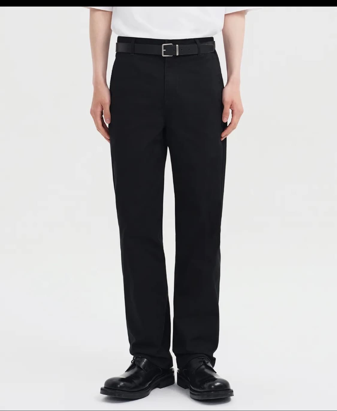 무탠다드 스트레이트 치노팬츠 블랙 상품이미지1