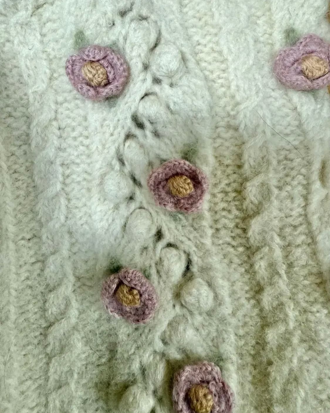 모리걸 꽃자수 빈티지 가디건 상품이미지3