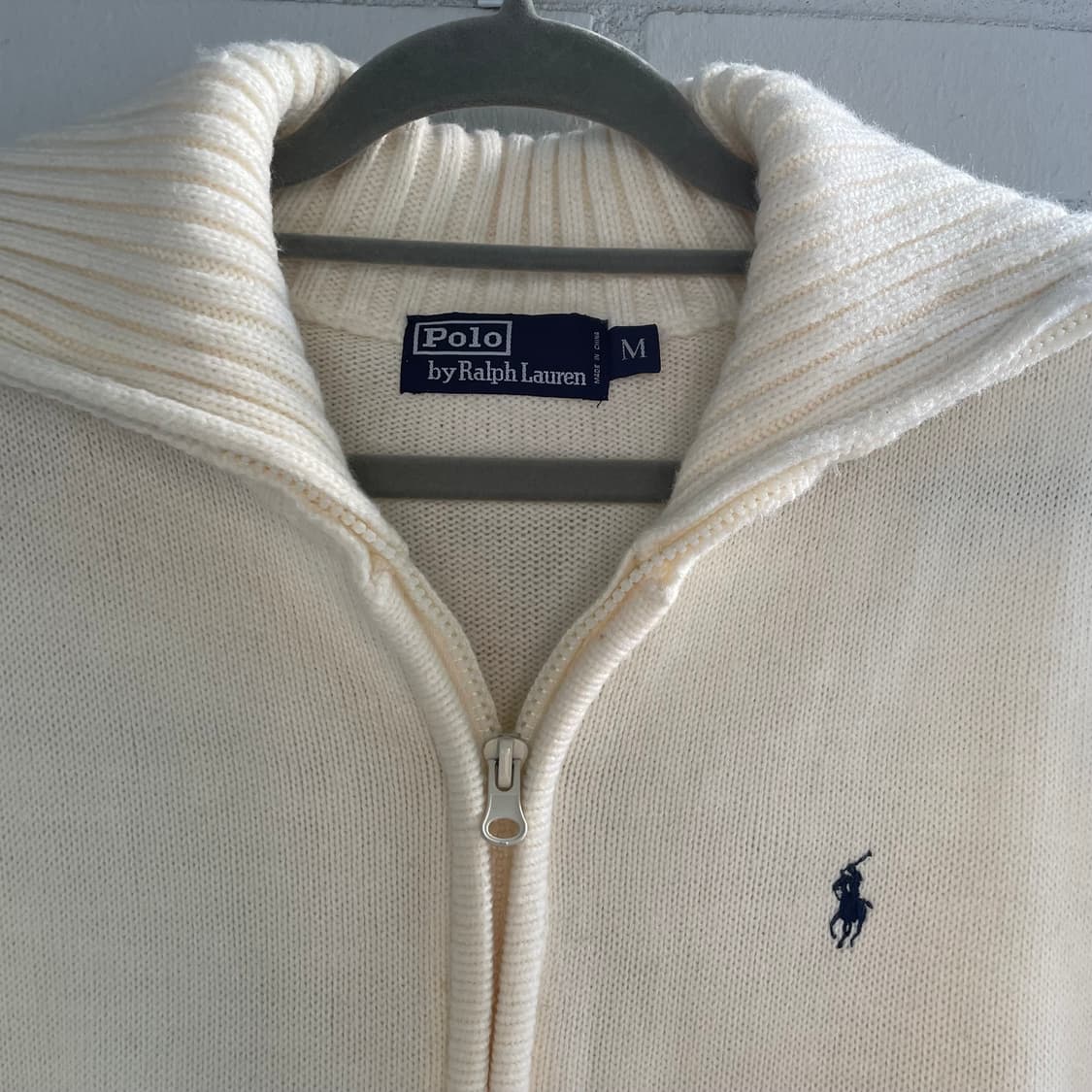 폴로 랄프로렌 아이보리 니트 집업 상품이미지2