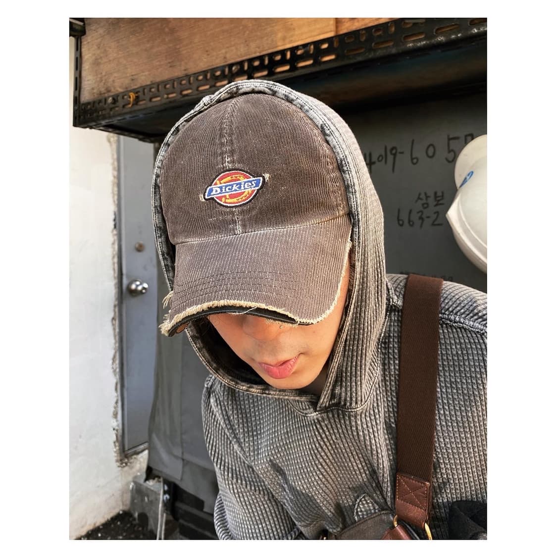 90s 디키즈 빈티지 코듀로이 그런지 데미지 캡 모자 상품이미지2