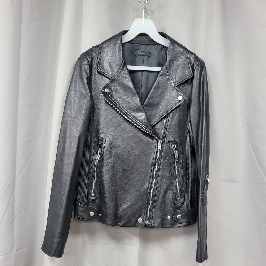 베네통 양가죽 라이더자켓 95 상품이미지1