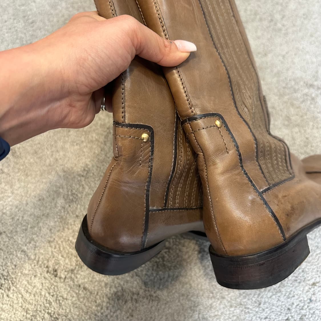 휴고 보스 브라운 가죽 웨스턴 부츠245 상품이미지6