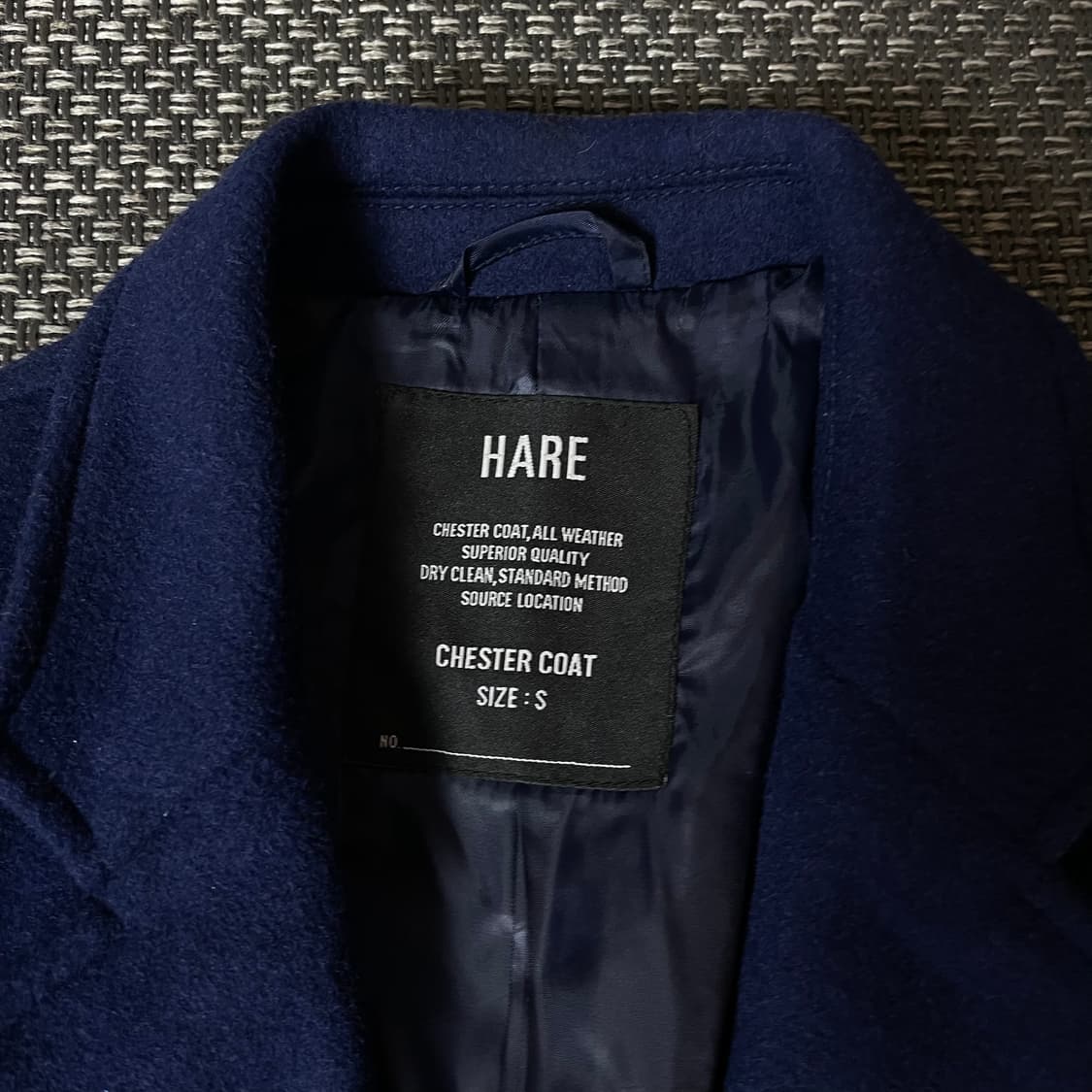 HARE 딥블루 싱글 코트 S 상품이미지4