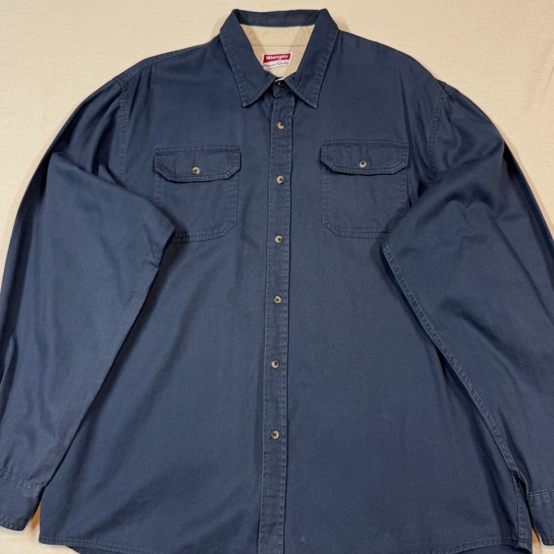 XL) Wrangler 랭글러 투포켓 워크웨어 코튼 셔츠 네이비 상품이미지3