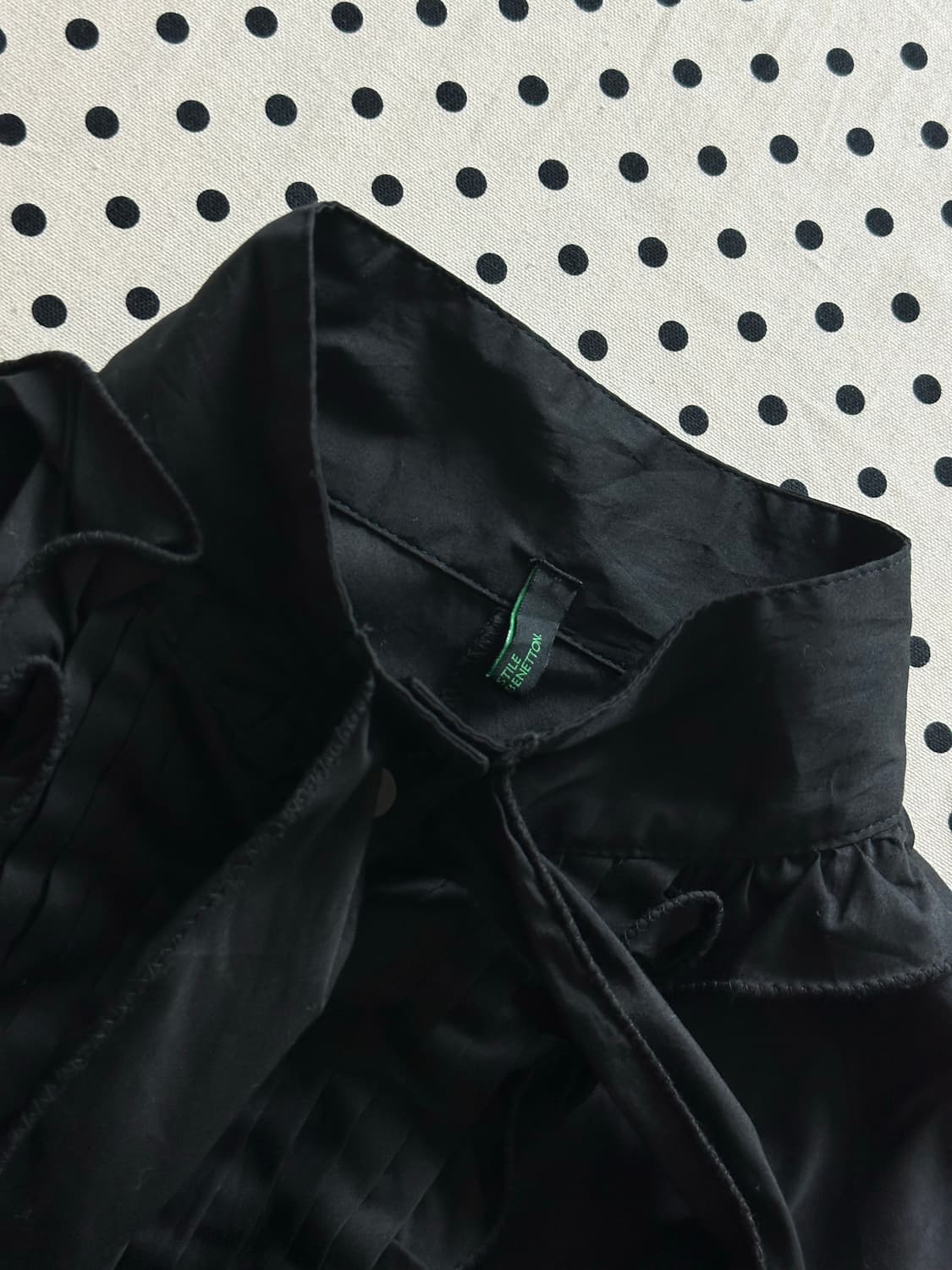 베네통 블라우스 바디수트 블랙 고딕 펑크 상품이미지6