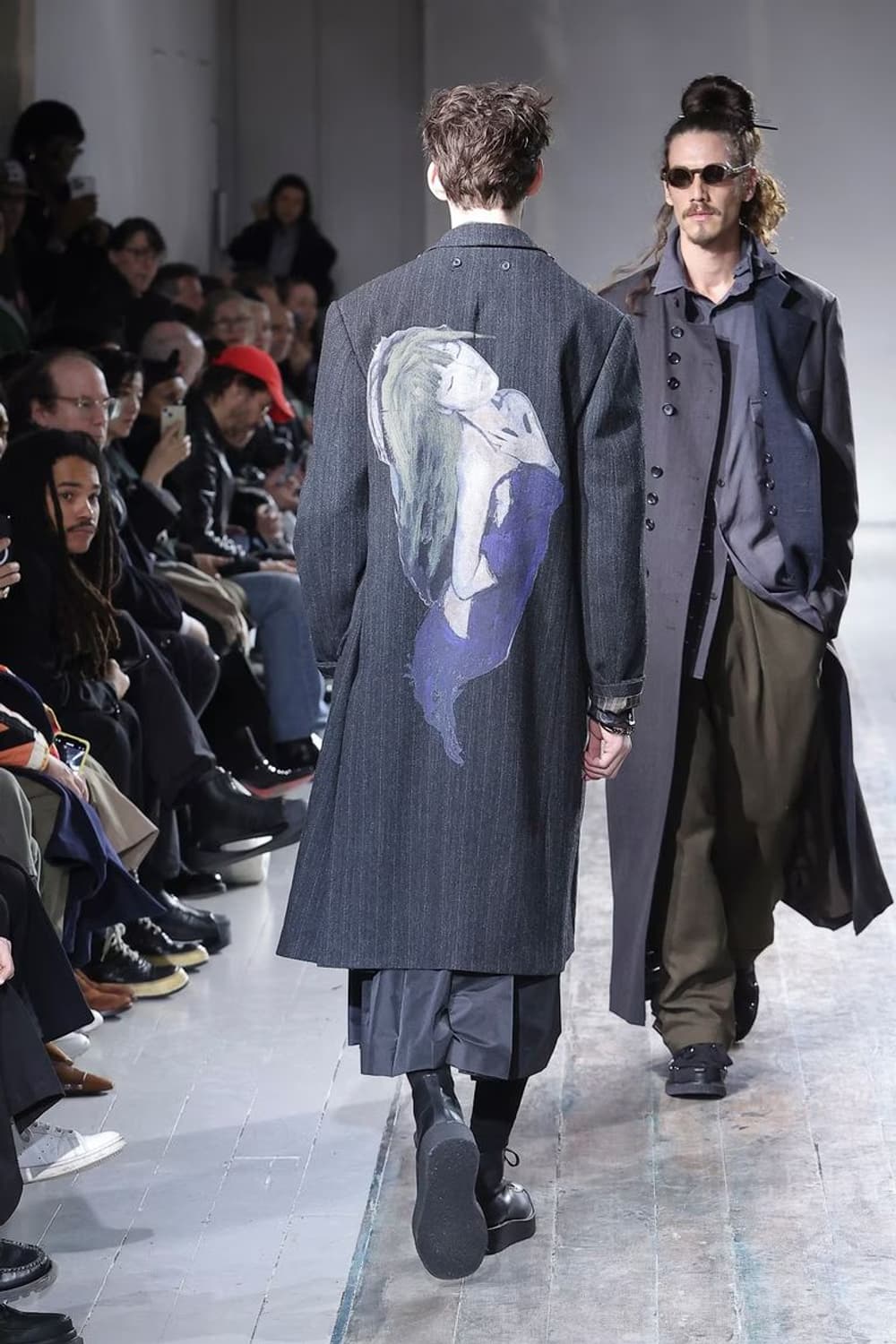 새상품 요지야마모토 뿌르옴므 JK 프린팅 울 롱자켓 3size 상품이미지2