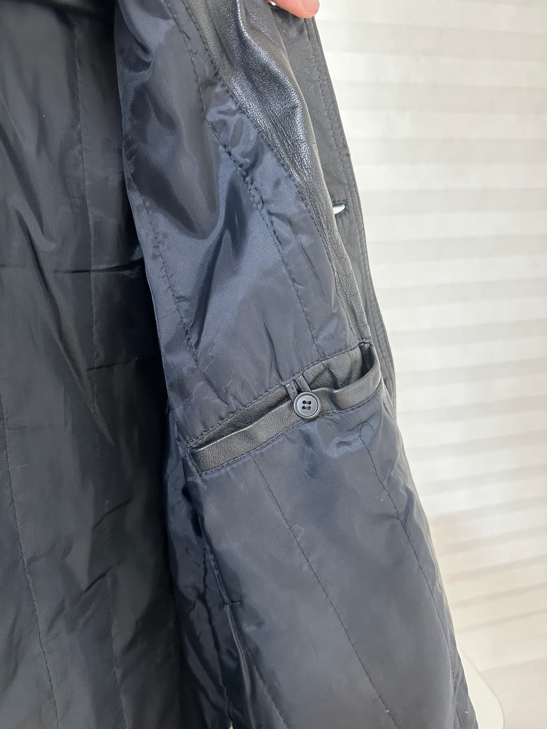 Lambskin Leather Car Coat 상품이미지6