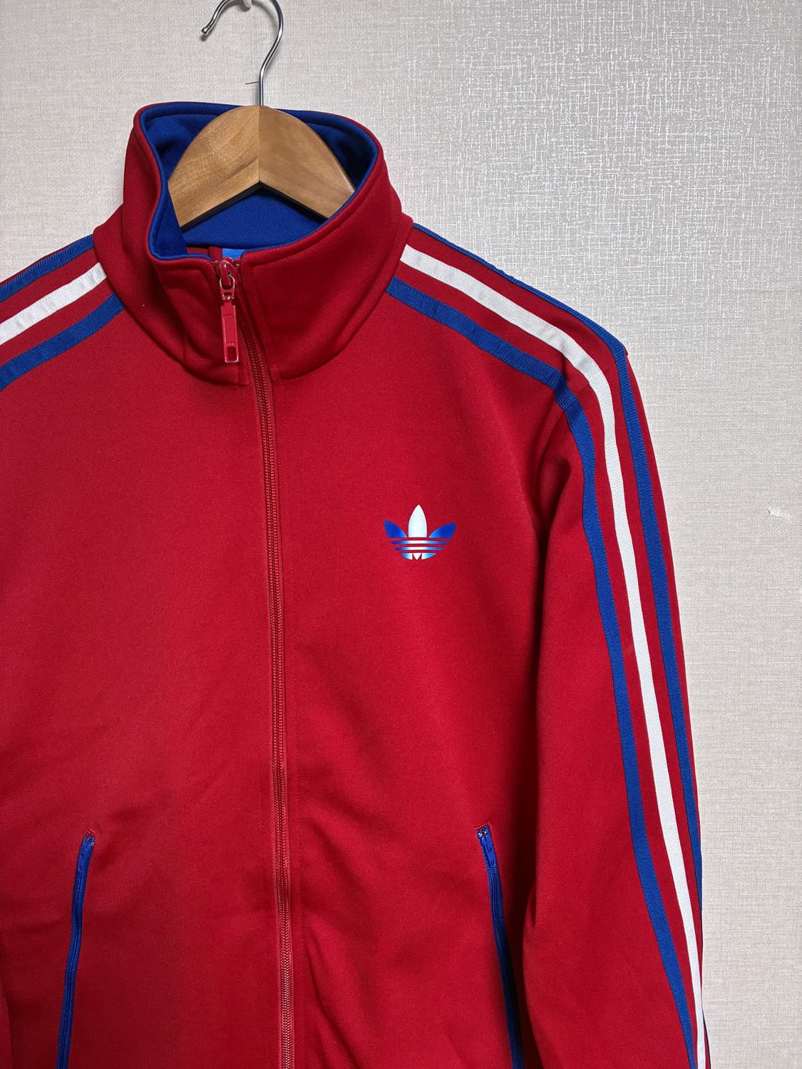 빈티지 아디다스 져지 파이어버드 레드/블루 M 상품이미지1