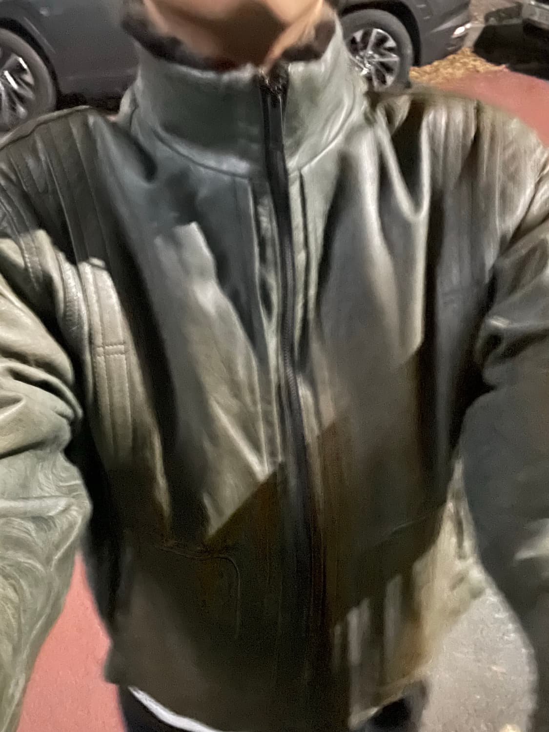 빈티지 레드옥스 여우 퍼 레더자켓 상품이미지2