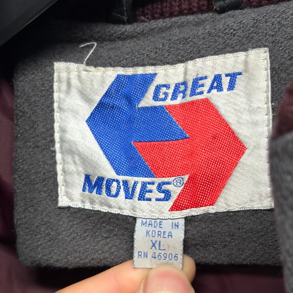 빈티지 울 레더 바시티 상품이미지4