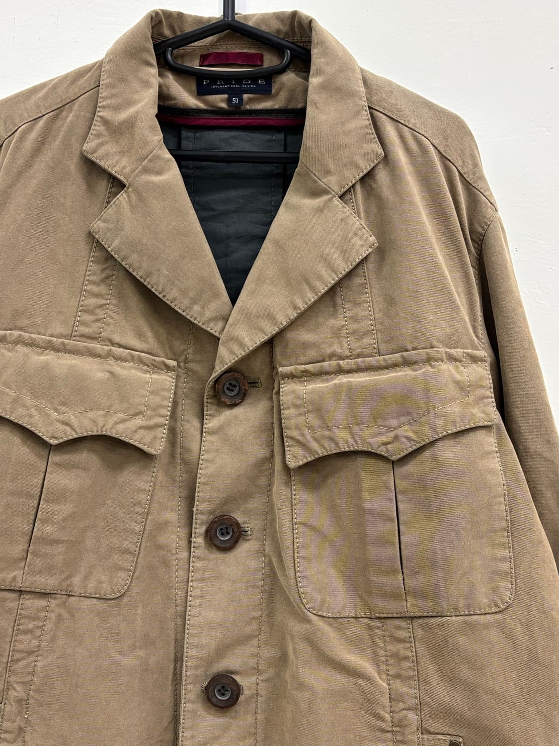 빈티지 베이지 브라운 오버핏 자켓 상품이미지7