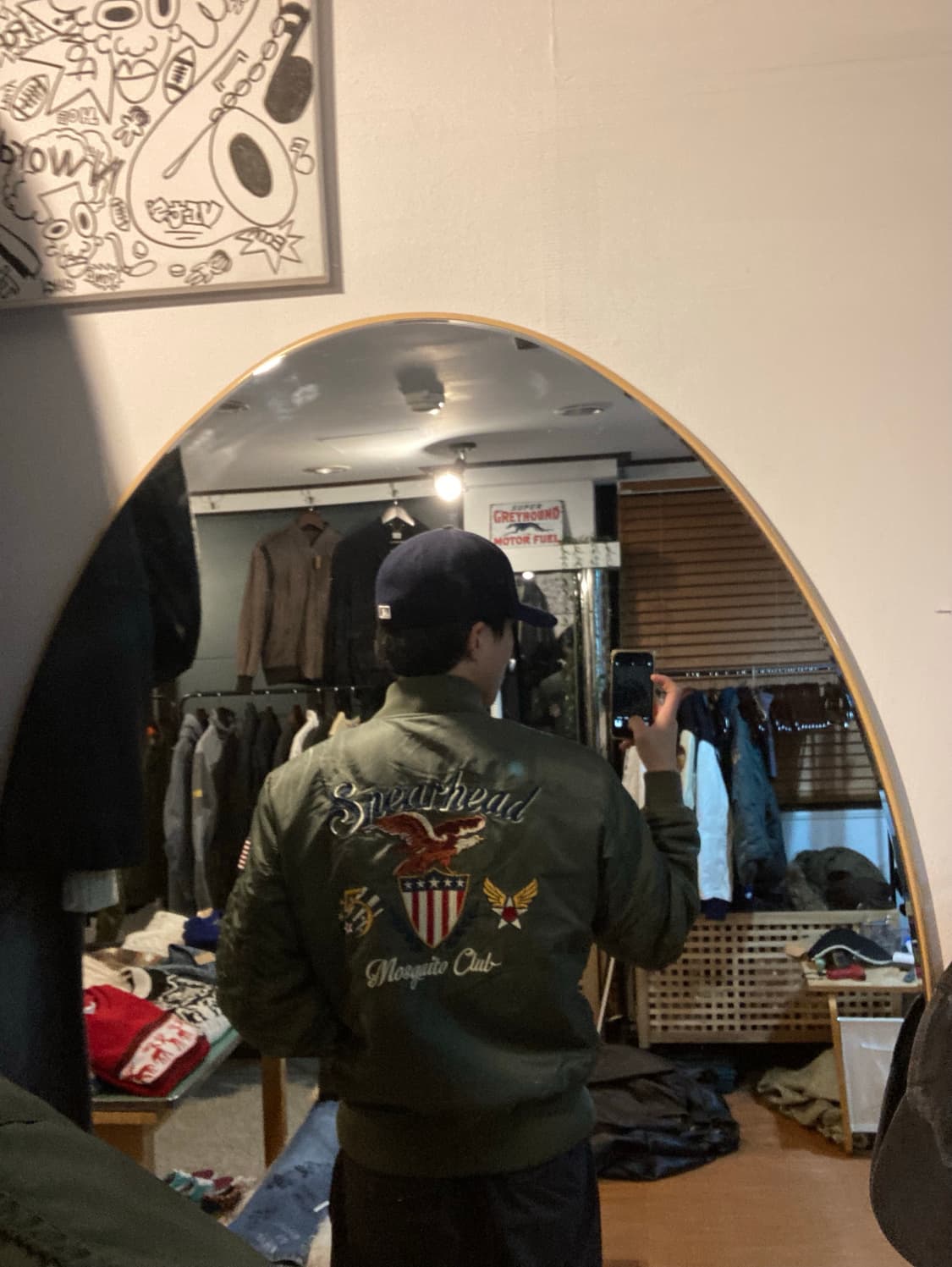 L-2 5th 에어포스 모스키토클럽 플라이트 봄버 상품이미지3