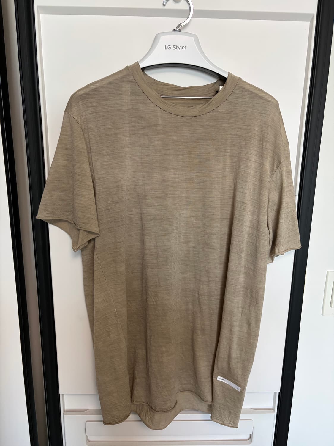 [2] 새티스파이 클라우드메리노 티셔츠 베이지 sarisfy 상품이미지1