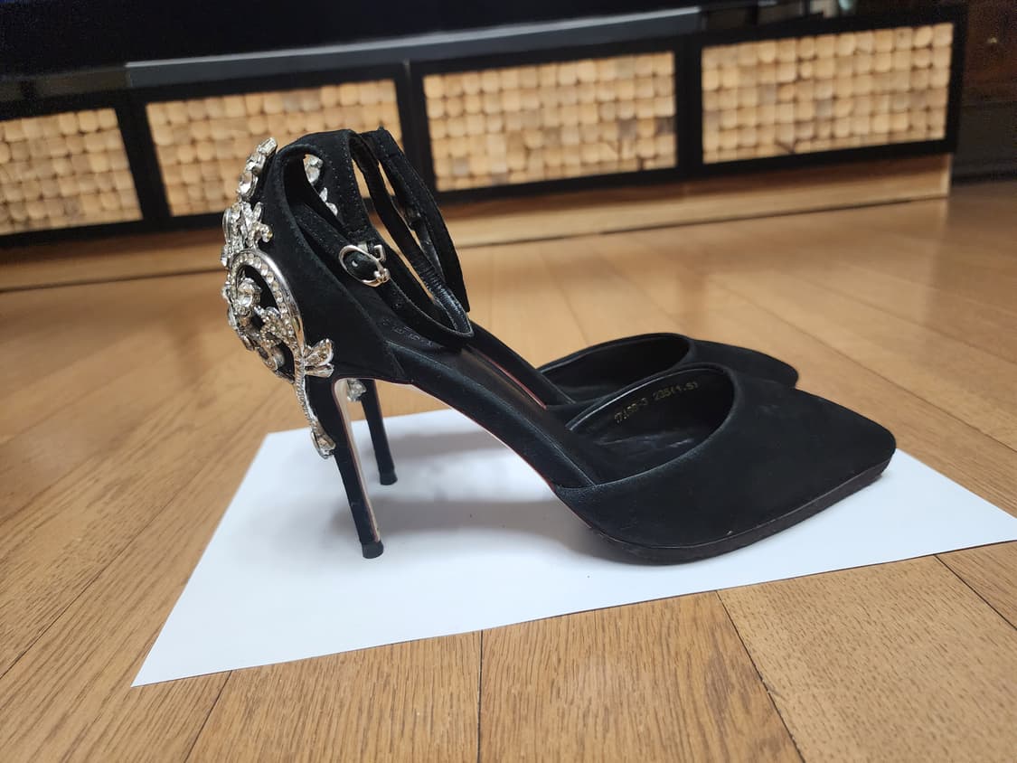 MSK Studio 블랙 스웨이드 힐 펌프스 235 상품이미지2