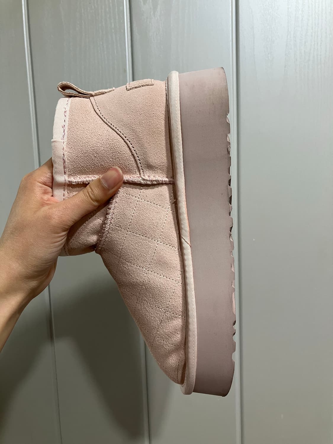 클리시어 슈가 크러쉬 퀼티드 퍼 어그 부츠 상품이미지6