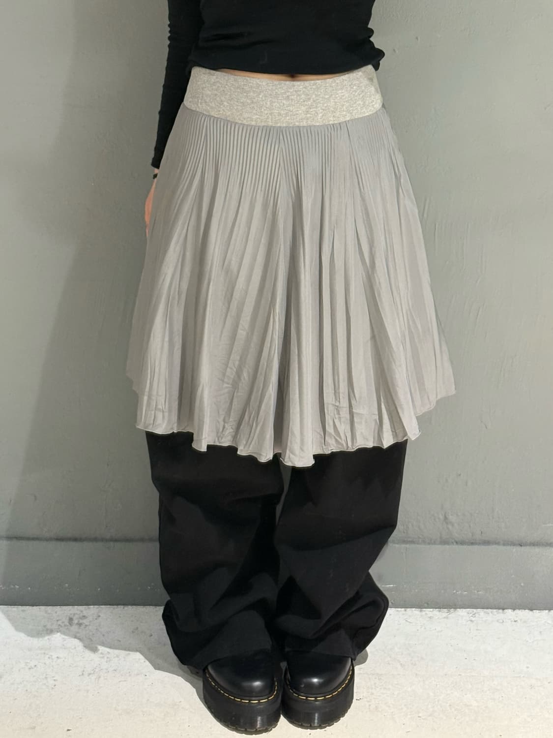 banding detail pleats skirt 상품이미지2