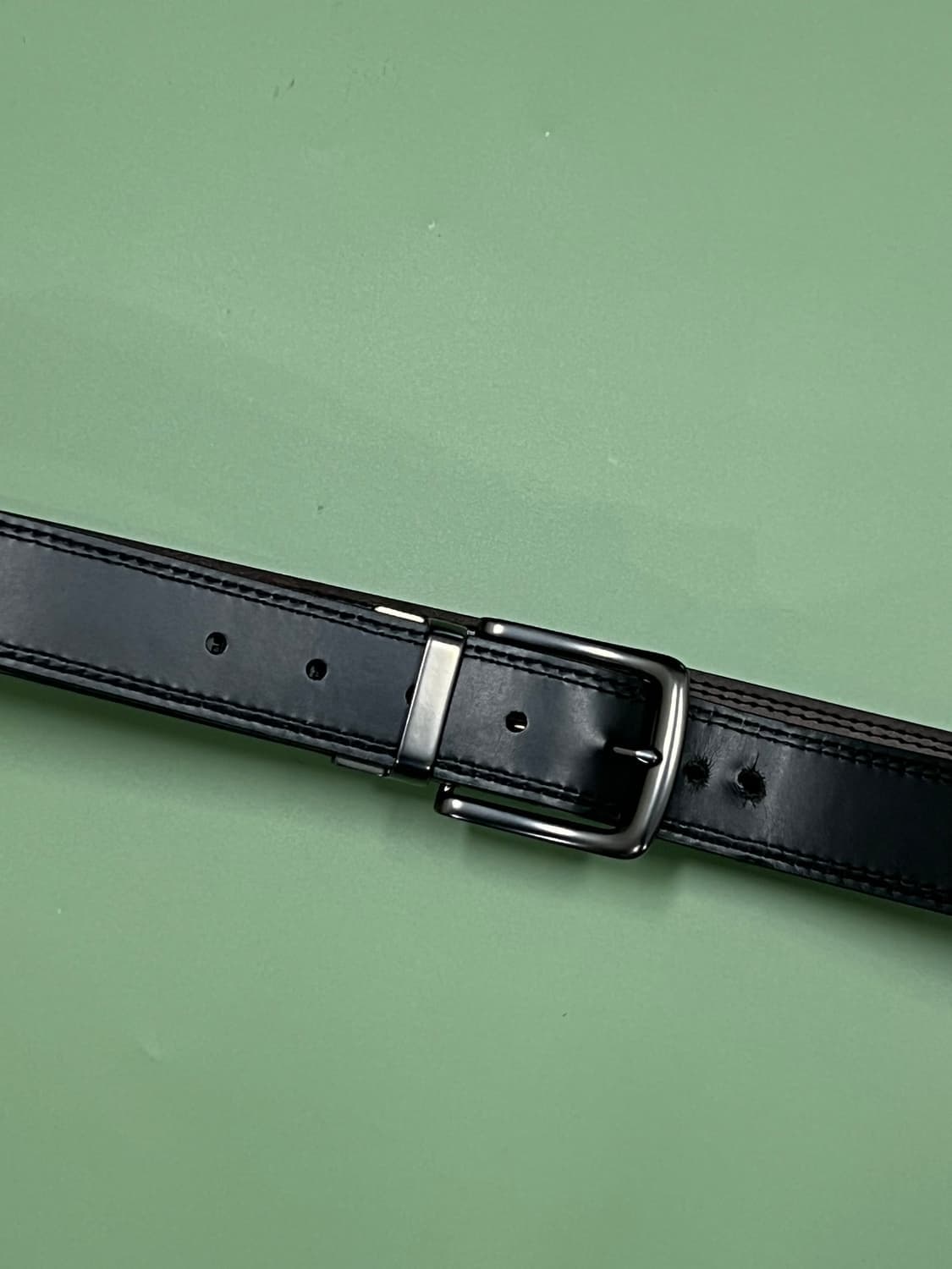 (OS) 랭글러 버니쉬드 앳지 리버시블 벨트 블랙/브라운 상품이미지3