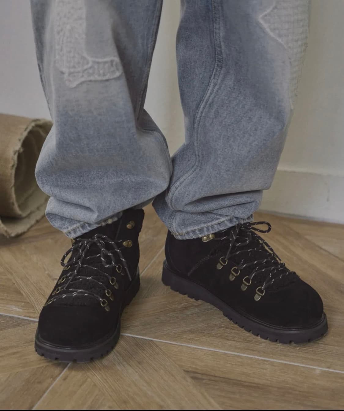 구함) 로맨틱무브 마운틴 윈터 부츠 블랙 스웨이드 상품이미지1