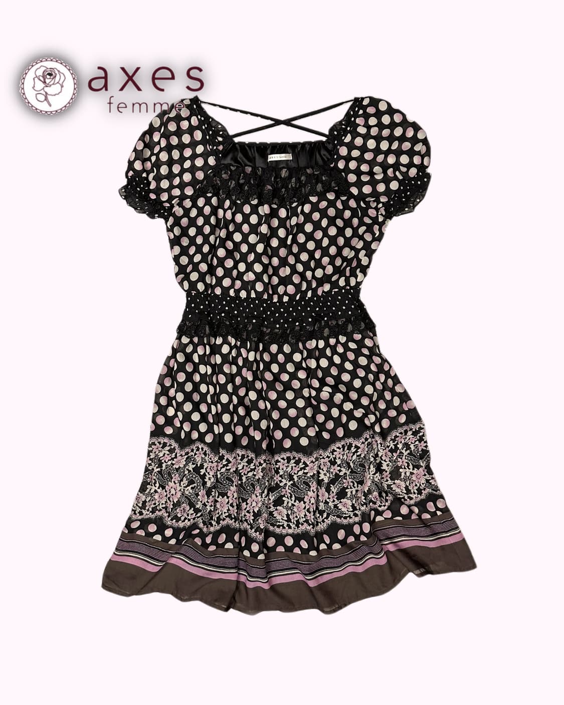 purple dot lace dress 상품이미지1