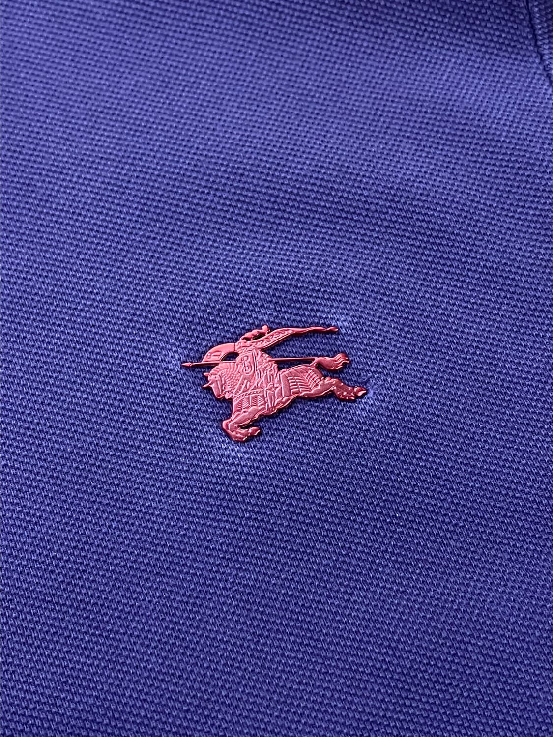 버버리 카라 긴팔 티셔츠 퍼플 M #csz3204 상품이미지4