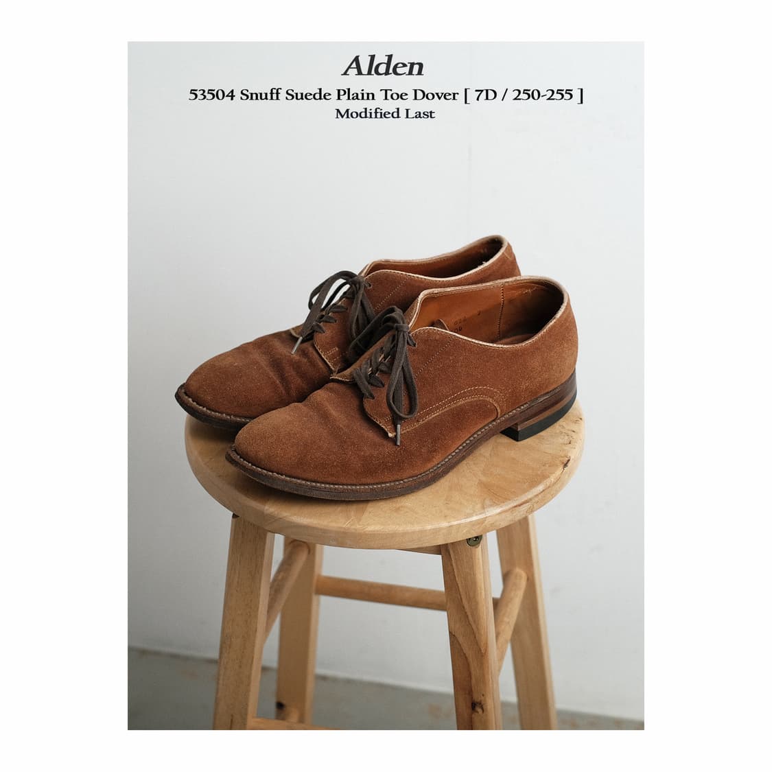 알든 53504 7D 스너프 스웨이드 모디파이드 라스트 플레인토 더비 상품이미지1