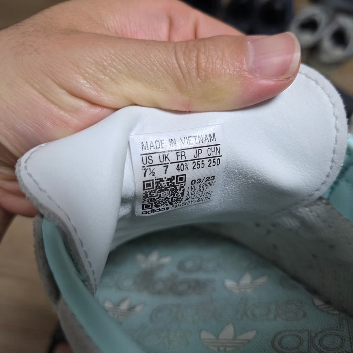 255 아디다스 삼바 OG 크리스탈 화이트 클레이 스트라타 / 검솔 상품이미지7