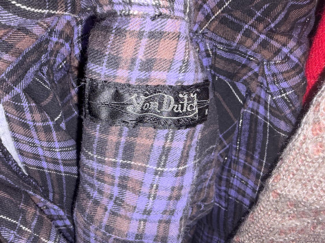 von dutch 체크 후드 집업 상품이미지5