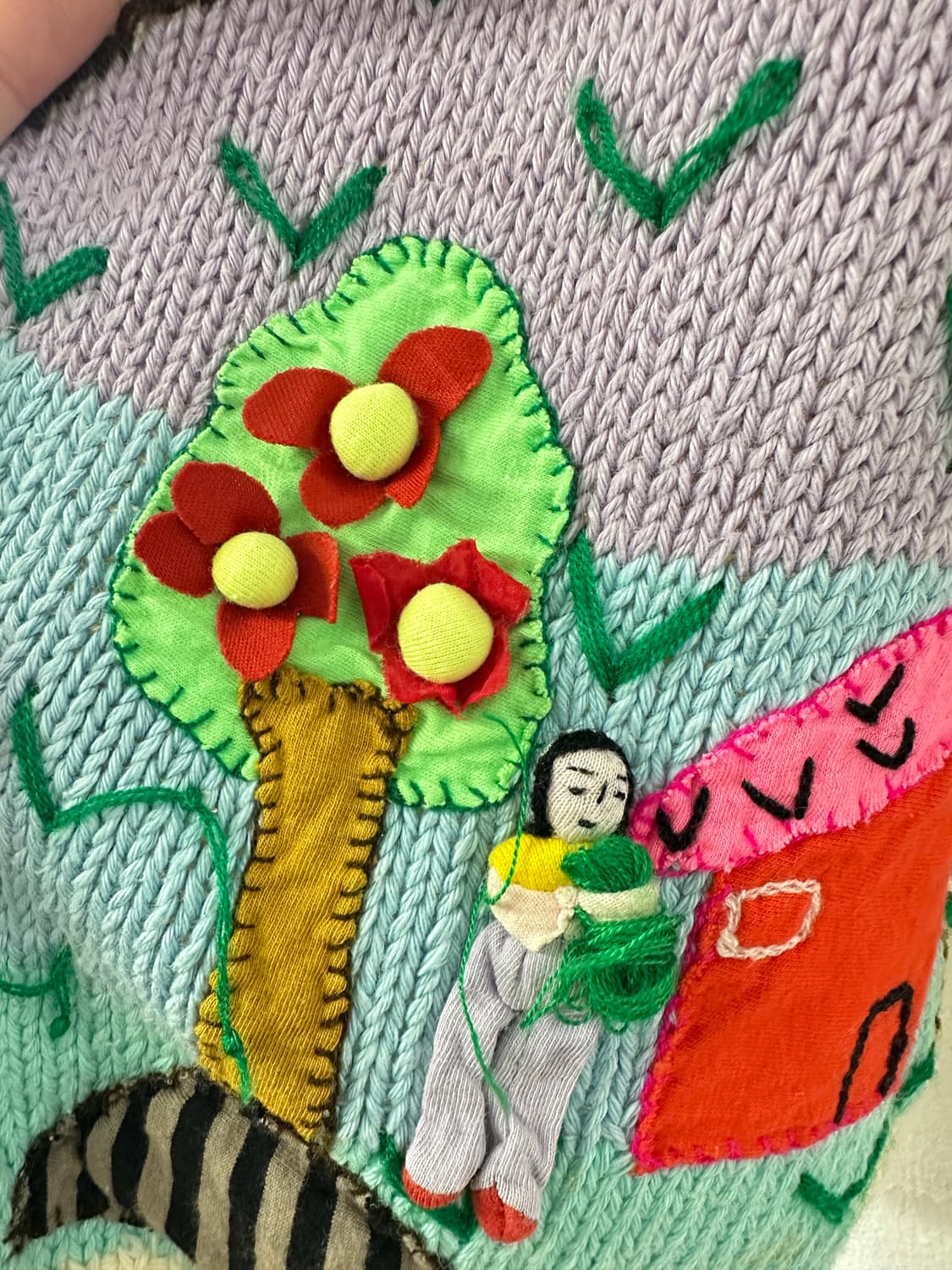 핸드메이드 빈티지 자수 니트 스웨터 상품이미지2