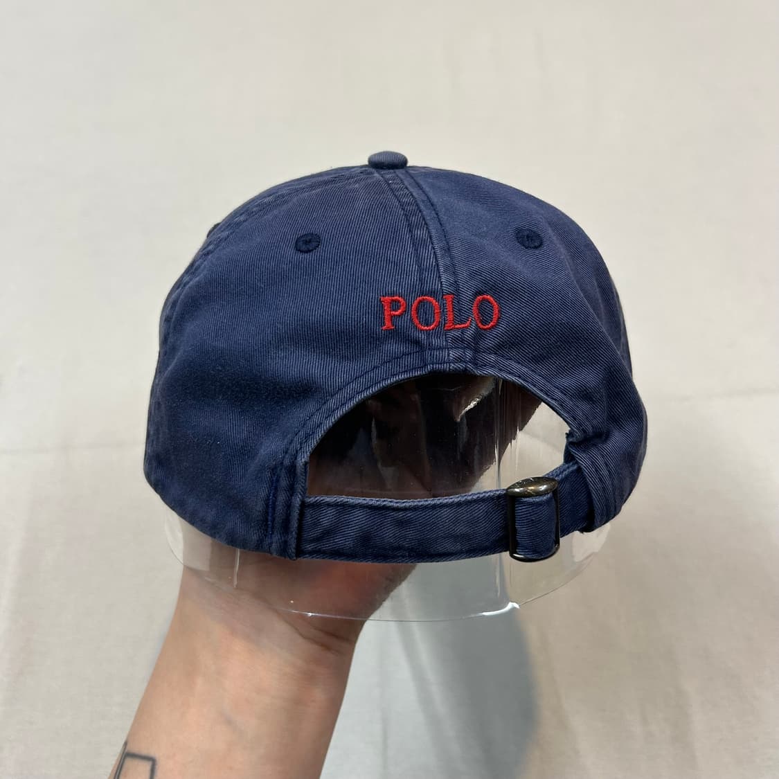 폴로 랄프로렌 워시드 네이비 치노 볼캡 모자 상품이미지4