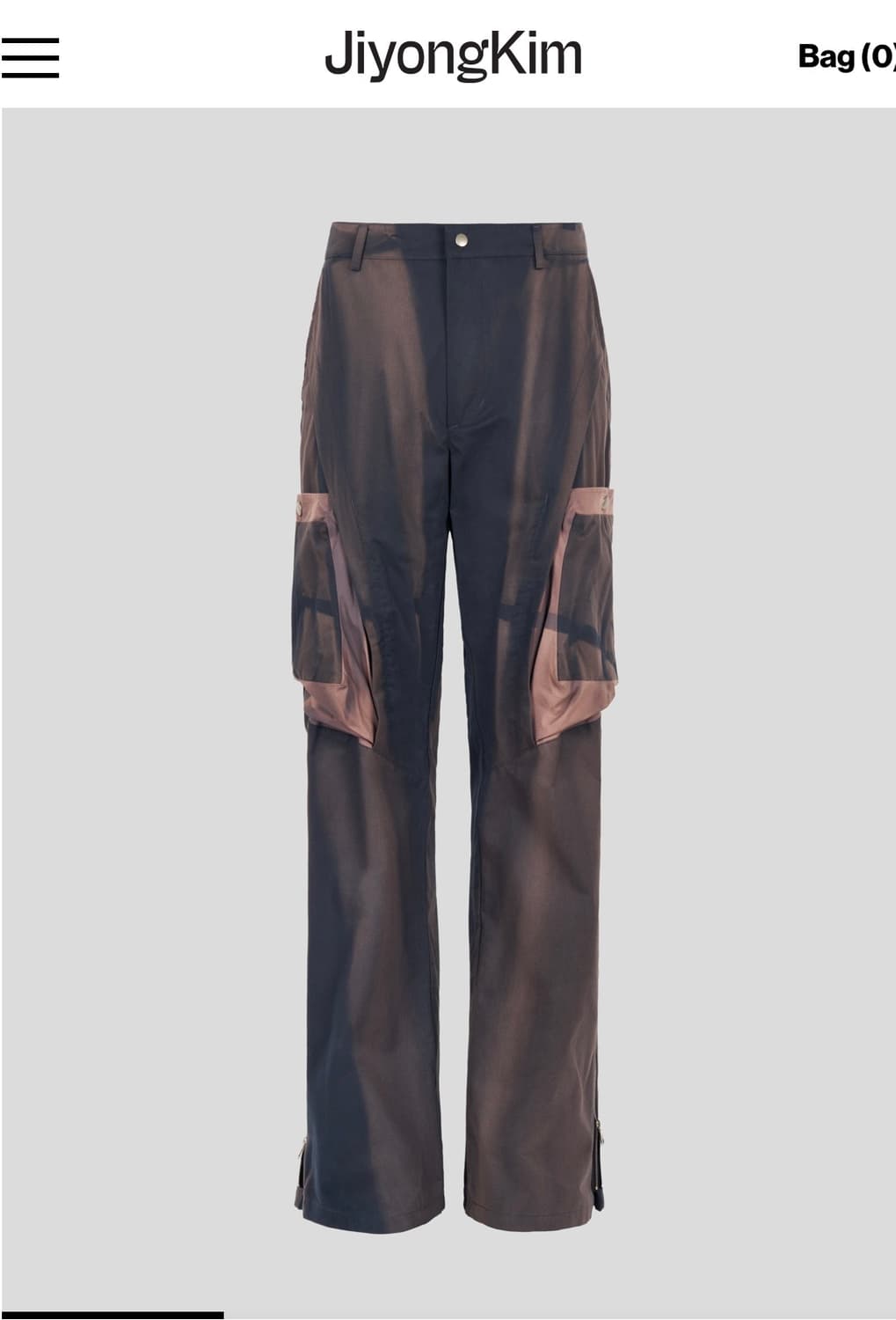 지용킴 24ss draped pocket trousers (네이비) 상품이미지1