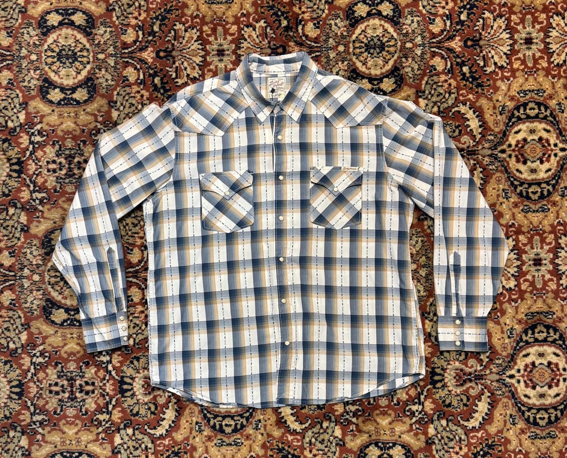 빈티지 웨스턴 체크 플란넬 셔츠 XL (600) 상품이미지2