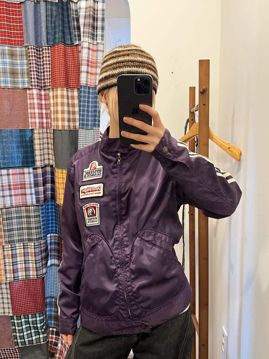 히스테릭글래머 히스걸 패치 퍼플 바람막이 상품이미지1