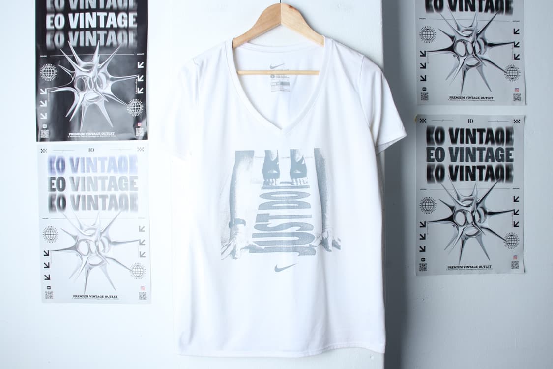 W(L-XL) 나이키 반팔 티셔츠 기능성 브이넥 화이트-H31042 상품이미지2