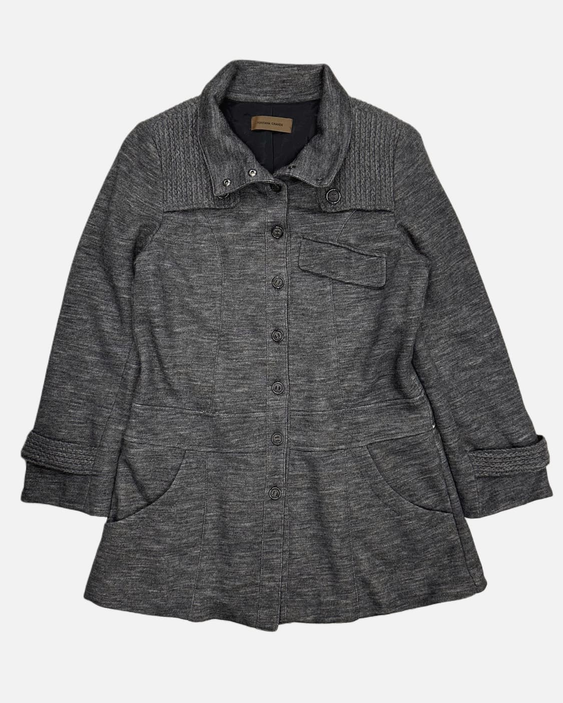 charcoal wool knit york coat 상품이미지2